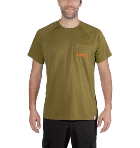 Carhartt Force Militär-Oliv S T-Shirt