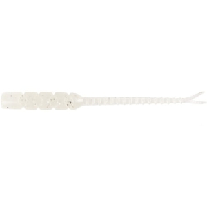 MUSTAD Aji Worm Bachi-Bachi White Glow Glitter 5 cm 15 Stk.