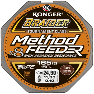BRAIDER X8 0.14mm Angelschnur 150m 18.3kg DARK BROWN