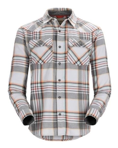 Simms SanteeFlannel StrlClayCarbon Neo M Hemd