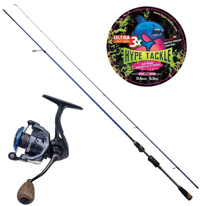 Zestaw Hype Tackle H2 UL 1,85m Up to 3,5g 2cz + Hype Tackle H2 2500 + Hype Tackle ULG 3X Pink 0,04mm 2,6kg 100m.jpg
