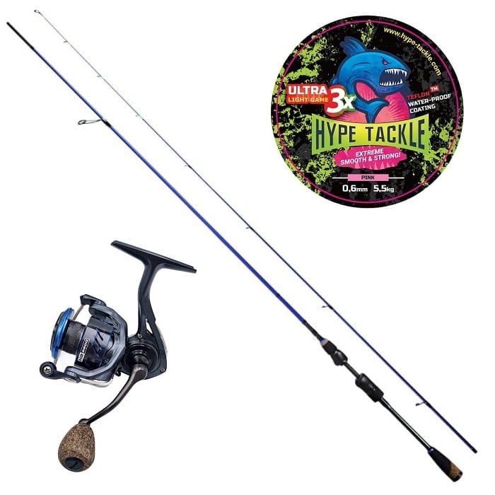 Zestaw Hype Tackle H2 UL 2,30m Up to 3,5g 2cz + Hype Tackle H2 2500  + Hype Tackle ULG 3X Pink 0,04mm 2,6kg 100m.jpg