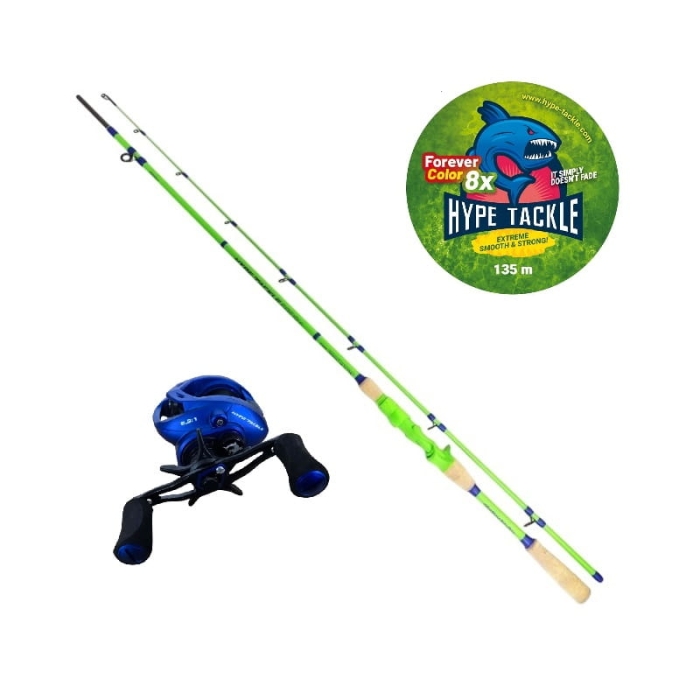 Zestaw Hype Tackle Fresh 2,00m UP TO 70G 2cz C + Multiplikator Hype Tackle H2-150LH  + Hype Tackle WP8 Green Fluo 0,20mm 15,5kg 135m FEC.jpg