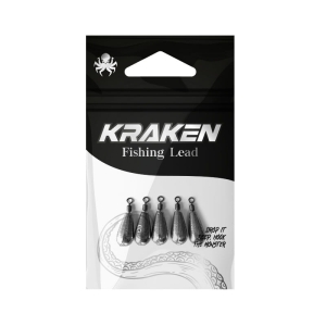 Kraken Tropfenblei mit Wirbel 10 g 5 Stück
