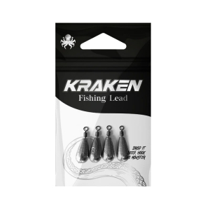 Kraken Tropfenblei mit Wirbel 18 g 4 Stück