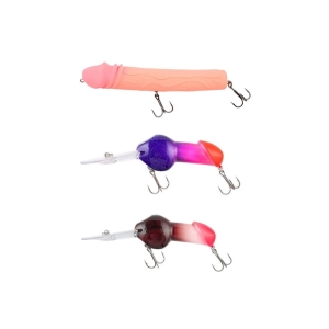 Kraken Qtong Jerk White Python 16 cm 43 g + Kraken Qtong Deep Purple Pecker 8,5 cm 27 g + Kraken Qtong Deep Brown Baller 8,5 cm 27 g Set