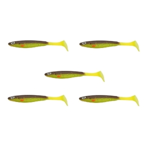 Gummis im Großpack – Set Berkley Sick Smash 23 cm Brown Chartreuse 5 Stück