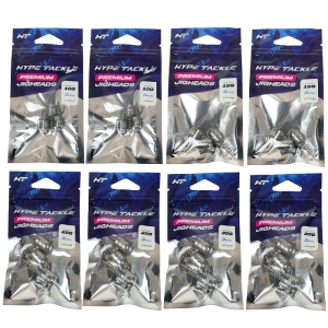 Hype Tackle Schraub-Jigköpfe Set Heavy 10/15/20/30 g – 24 Stück