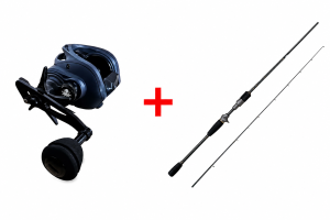 Aktionsset: Baitcast-Rolle Kraken T300 + Rute Svartzonker Downsizer 7'10" 2.39 m 20–120 g Cast