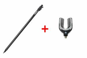 Set: Bankstick KRAKEN Black Pearl 75–125 cm + Rutenhalter KRAKEN Black Pearl Butt Rest