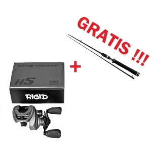 Baitcast-Rolle Hype Tackle H5 120LH RIGID 8.1:1 + GRATIS Rute W3 Vertical Jigging-T 2nd 6'2" 185 cm 14-28 g Cast 2-teilig