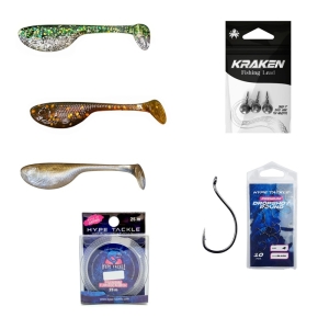 Kleines Drop-Shot-Set Hype Tackle Budda Lure 5 cm – 44-teilig