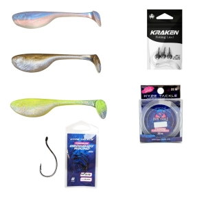 Kleines Zander-Drop-Shot-Set Hype Tackle Budda Lure 10 cm – 24-teilig