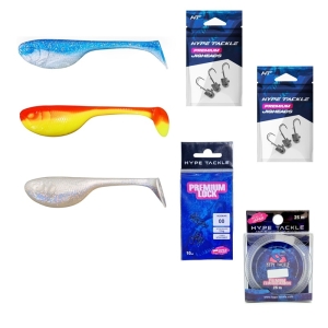 Kleines Jigkopf-Set Hype Tackle Budda Lure 10 cm – 32-teilig
