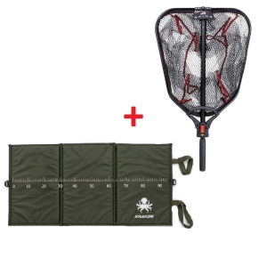 Angelset | Abu Garcia Spike Net Foldable Kescher 60 × 50 cm + Kraken Abhakmatte 94 × 48 × 2 cm