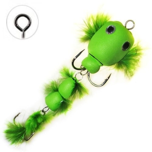 Floating Jig Bullhead Grün 10cm # 2 / # 6
