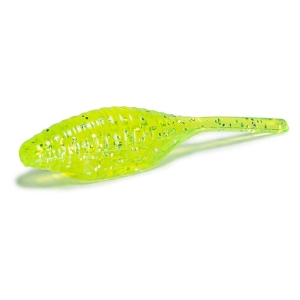 Bass Assassin 4cm Winziger Shad Chartreuse Silber Glitter 15St.
