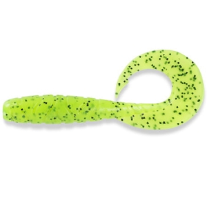 FishUP Mighty Grub 3,5" #055 Chartreuse/Schwarz 7St.