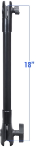 RAM-Sockelarm W / 1,5 "und 1" Sockel - 18 "