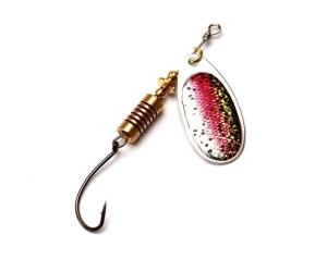 SINGLEHOOK SPINNER #3 6g SINKING RAINBOW TROUT