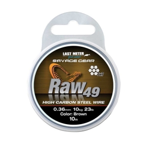 Savage Gear Rope Raw 49 0.54mm 23kg Braun 10m