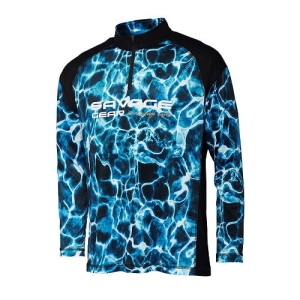 Savage Gear Marine Uv Long Sleeve Tee XL Meeresblau