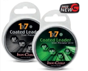IRON CLAW 1x7 Coated Leader schwarz 12kg 5m 0.39mm