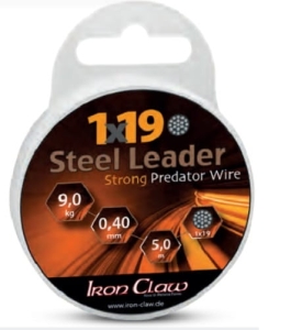 IRON CLAW 1x19 Stahlvorfach 15kg 5m 0.50mm