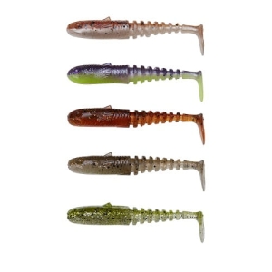 SG Gobster Shad 9cm 9g Clear Water Mix 5Stückt