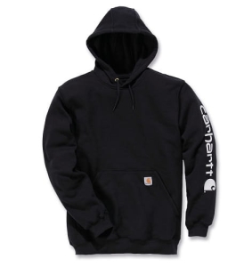 Carhartt Midweight Ärmel Logo Hood Schwarz XL