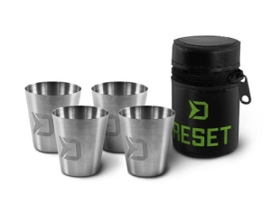 Delphin Edelstahl Rest 4-in-1 Glas-Set
