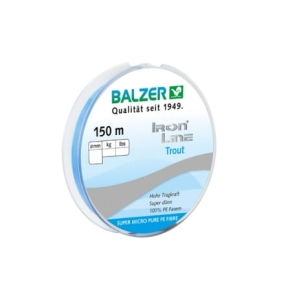 Balzer Eisenschnur geflochtene Schnur Forelle Blau 150m 0.06mm