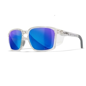 Wiley X ALFA Capt Blue Mirror Gloss Clear Crystal