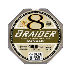 Angelgeflechte BRAIDER X8 0,18mm 150m 21,4kg OLIVE GR